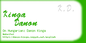 kinga danon business card